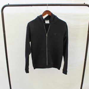 Black Champion Zip Up Hoodie